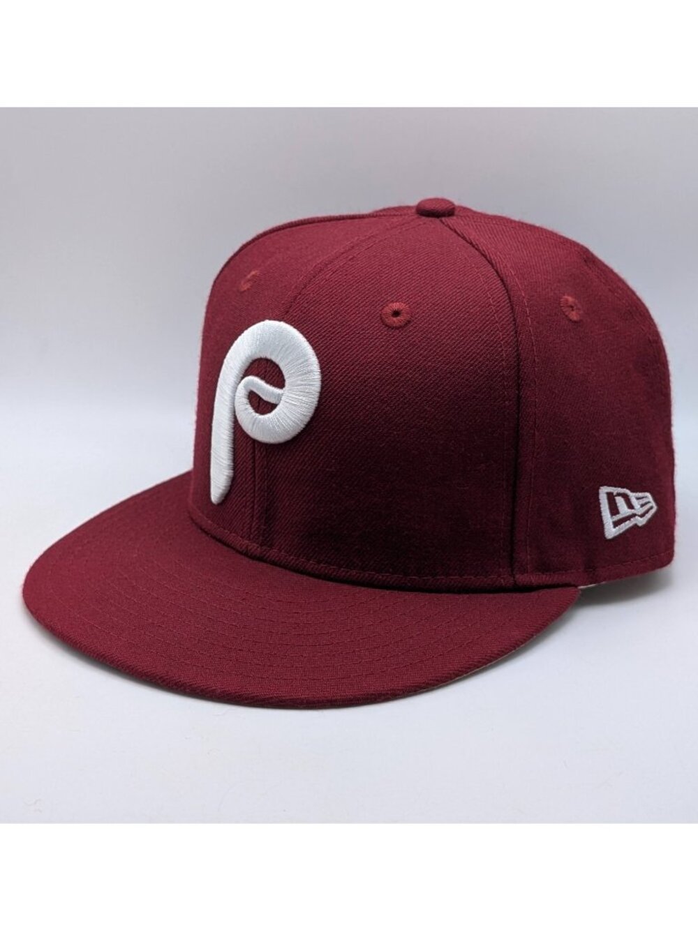 Philadelphia Phillies Hat New Era 59FIFTY Fitted Wool Cap Cooperstown Size 7 5/8